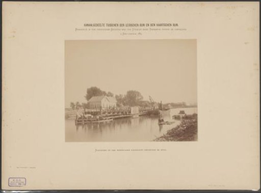 Swing bridge from Utrecht to Vreeswijk, during the construction of the Merwede Canal