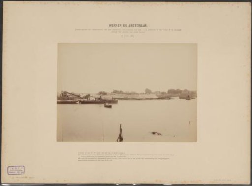 Sand dumping at Zeeburg for the construction of the Merwede Canal