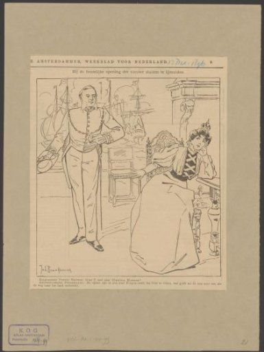 Sjoerd Vening Meinesz asks the Maiden of the City to sail to IJmuiden
