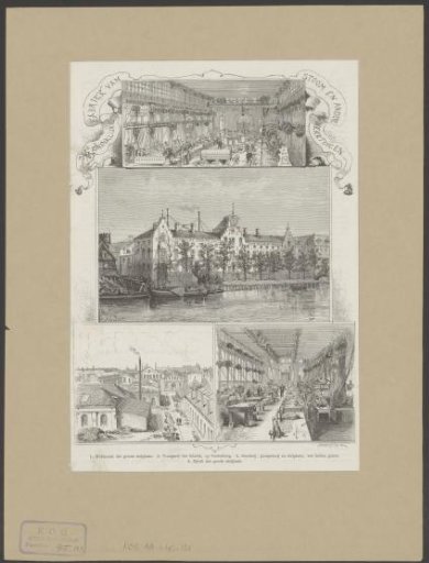 Views of the Exterior and Interior of the Royal Factory of Steam and Other Machinery
