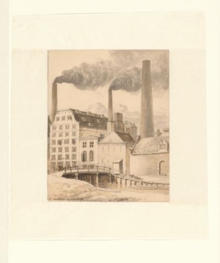 View of the First Steam and Sugar Refinery De Vijf Gebroeders