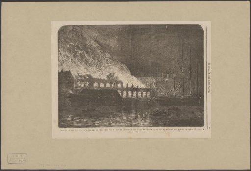 Fire in the factory of the firm Paul van Vlissingen and Dudok van Heel in Amsterdam