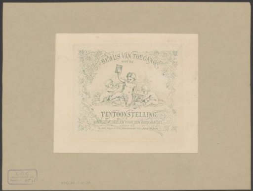 Admission ticket for an exhibition at the Paleis voor Volksvlijt
