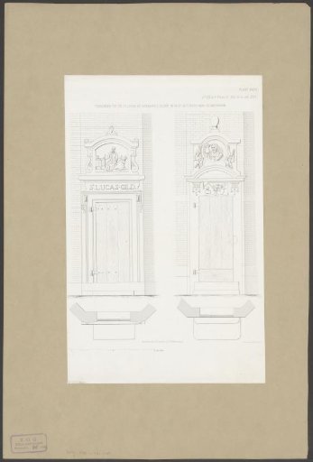 Gates of the Saint Luke and Saint Barbara Guild House in Amsterdam