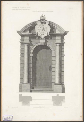 Gate of the Wine Merchants' Guild House in Amsterdam