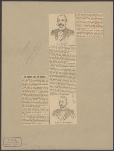 Portraits of Johannes Sebastianus Meuwsen and C.H. van der Velden
