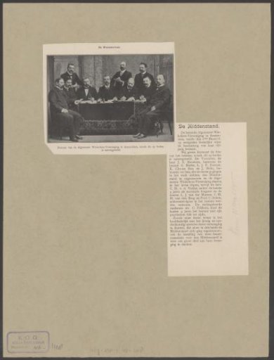 Group portrait of the board of the General Shopkeepers' Association in Amsterdam