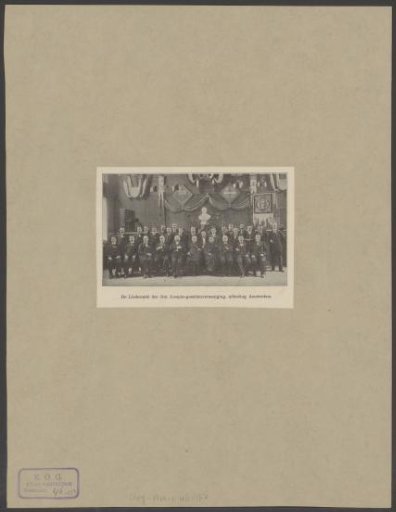Group portrait of the men's choir of the Saint Josephs' Companions' Association in Amsterdam