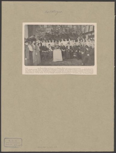 Celebration of the silver jubilee of Ida Winkler as director of the Art Needlework School in Amsterdam
