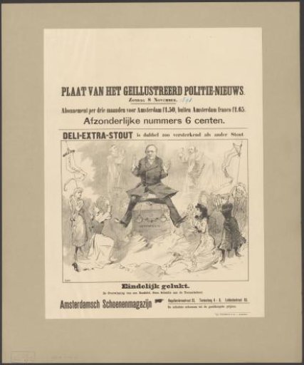 Students of the Drama School in Amsterdam around a politician on a treasure chest