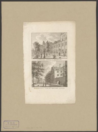 View of the Latin School and the Naval Training School in Amsterdam