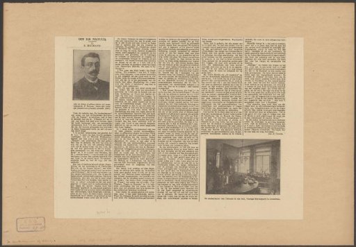 Portrait of Eli Heimans and interior of his study