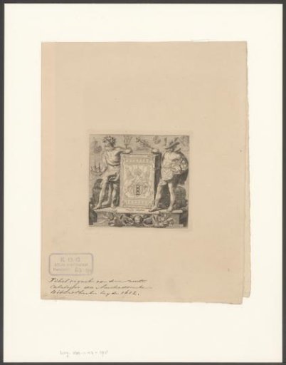 Title vignette with Neptune and Mercury on either side of the coat of arms of Amsterdam