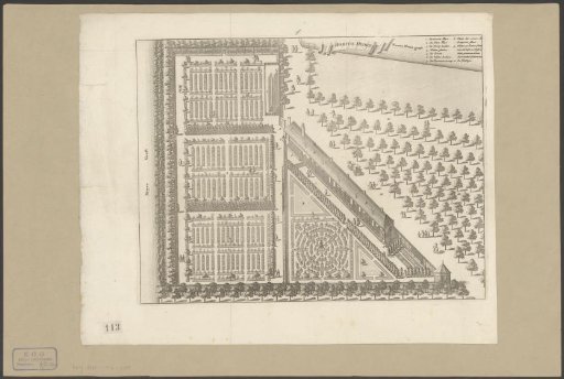 Map of the Hortus Medicus (Hortus Botanicus) in Amsterdam