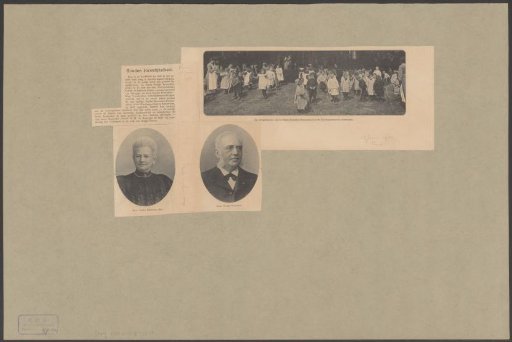Playing children of the Sophie Rosenthal Nursery School in Amsterdam and portraits of Sophie Rosenthal-May and George Rosenthal
