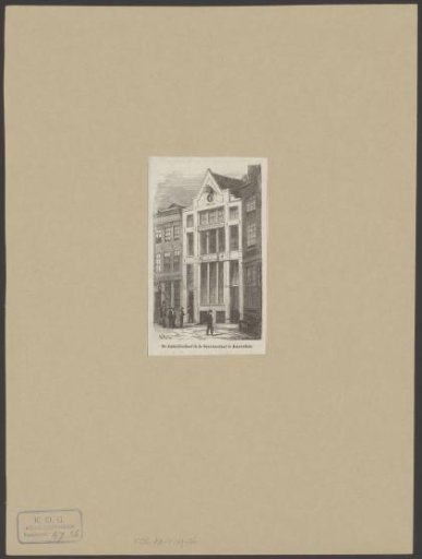 View of the First Trade School in the Gravenstraat in Amsterdam