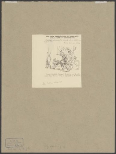 Menso Johannes Pijnappel and a teacher administering corporal punishment to pupils
