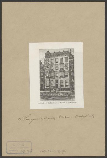 View of the Institute for the Education of the Blind in Amsterdam