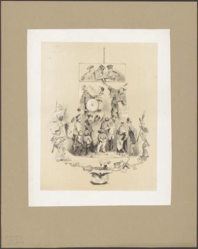 Satirical print on higher education in Amsterdam