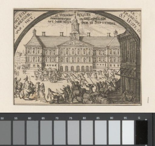 View of the Town Hall in Amsterdam during the earthquake of 18 September 1692