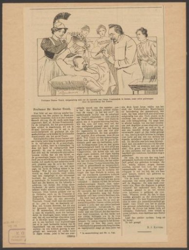 Hector Treub Resisting on the Operating Table with Johan Braakensiek