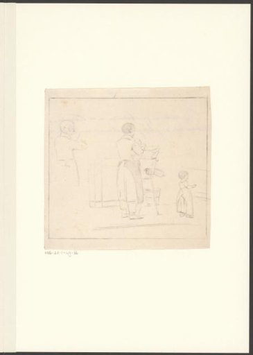 Apothecary and his assistant in the Kalverstraat
