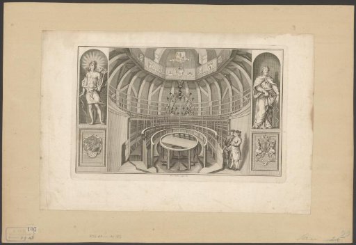 Interior of the anatomical theatre Collegium Chirurgicum, or the surgical chamber of the Surgeons' Guild in Amsterdam