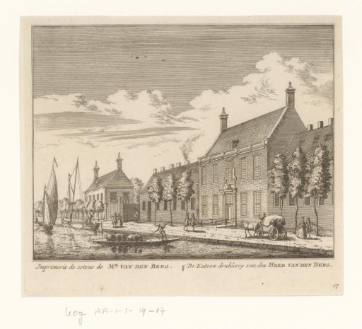 View of the calico printing works of Mr. Van den Berg on the Amsteldijk