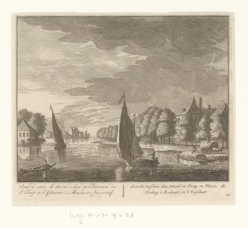 View of the Amstel between the Omval and the country estate Trompenburg