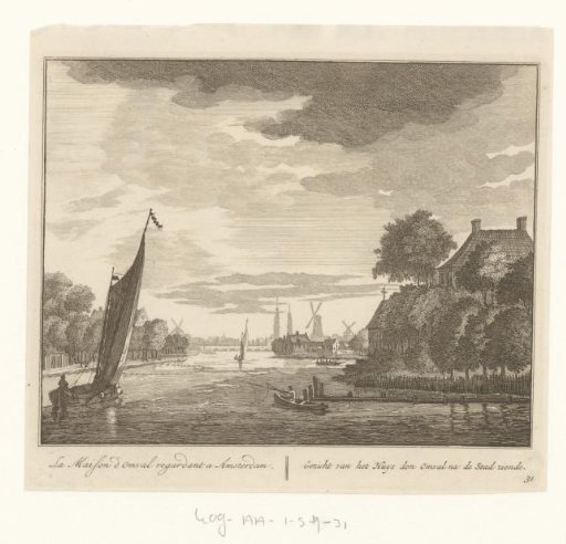 View of the Amstel and Amsterdam from the country estate De Omval