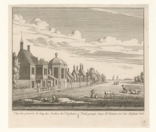 View of the rear of buildings on the Weesperzijde side