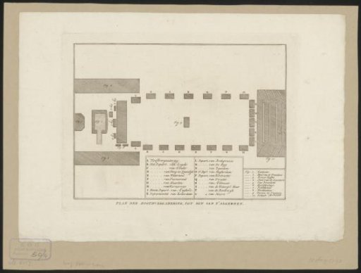 Plan with seating for a meeting of the Society for the Benefit of the Public