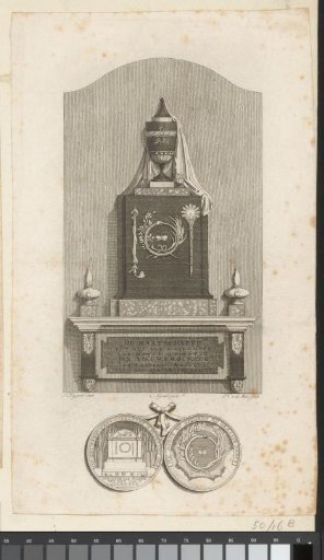 Monument to Jan Nieuwenhuyzen in the Great Church in Monnickendam and medal