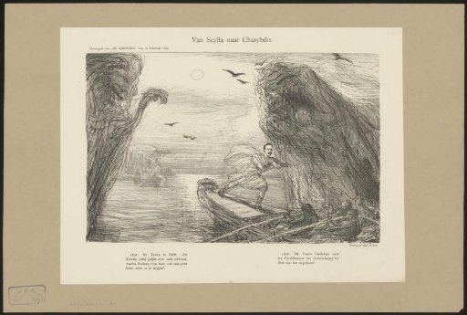 Willem Treub as Odysseus between Scylla and Charybdis