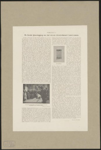 Laying of the first stone of the Reading Museum in Amsterdam and the accompanying charter