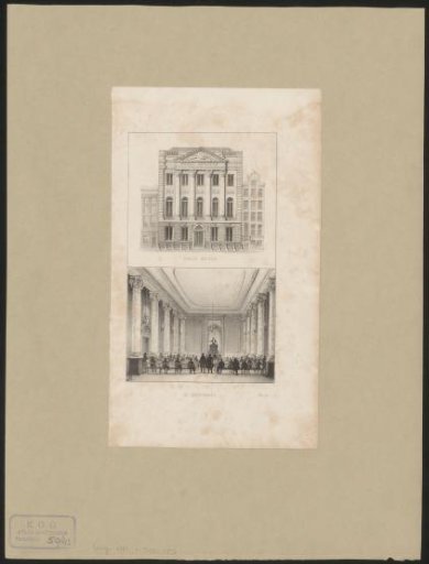 View of and lecture hall in the Felix Meritis building in Amsterdam