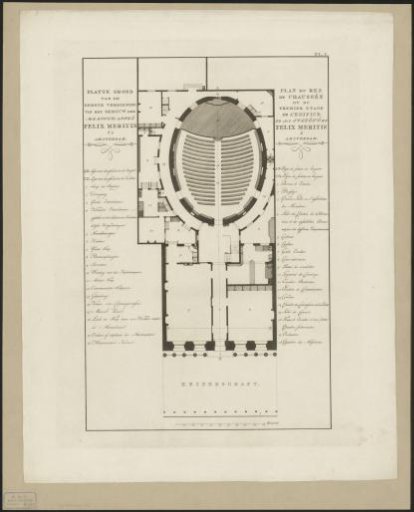 Floor plan of the first floor of the Felix Meritis building in Amsterdam