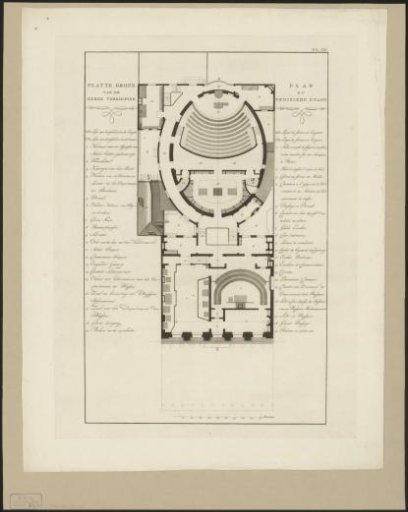 Floor plan of the third floor of the Felix Meritis building in Amsterdam