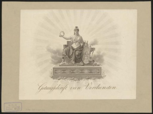 Certificate of Felix Meritis