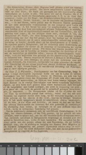 Article about a celebration of Natura Artis Magistra