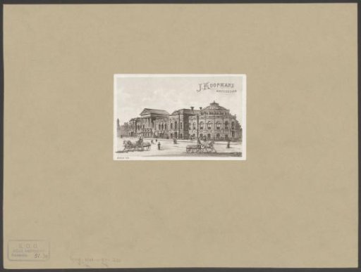 Advertisement for the beers of J. Koopmans with the aquarium of Artis