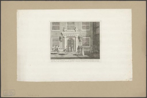 Forecourt of the Amsterdam Theatre, 1772