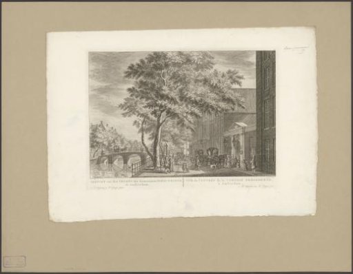 View of the gate of the theatre on the Keizersgracht in Amsterdam