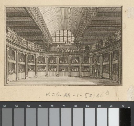 Hall of the Amsterdam Schouwburg on the Keizersgracht in Amsterdam