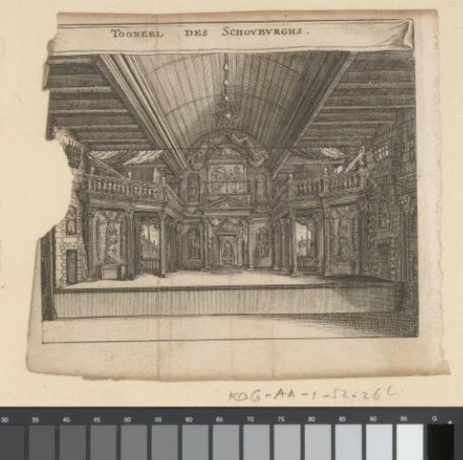 Stage of the Amsterdam Schouwburg on the Keizersgracht in Amsterdam