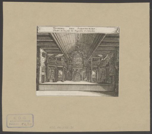 Stage of the Amsterdam Schouwburg on the Keizersgracht in Amsterdam