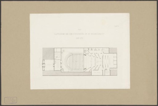 Plan of the Amsterdam Schouwburg on the Keizersgracht in Amsterdam, 1665-1772