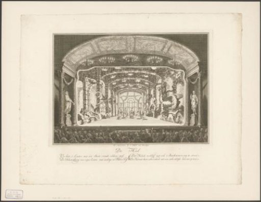 Theater with stage scenery: Hell