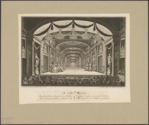 Theatre with stage scenery: The ancient Hofgallery
