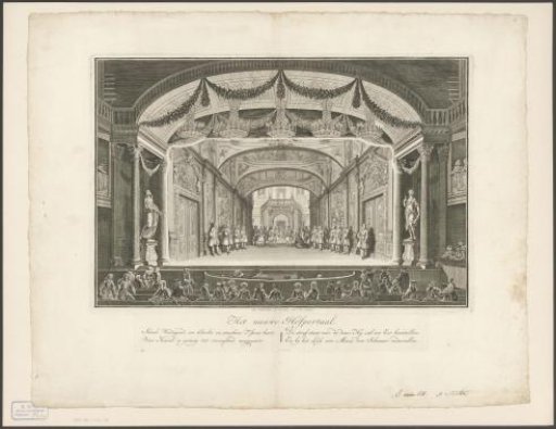 Theatre with stage scenery: The new Hofportal